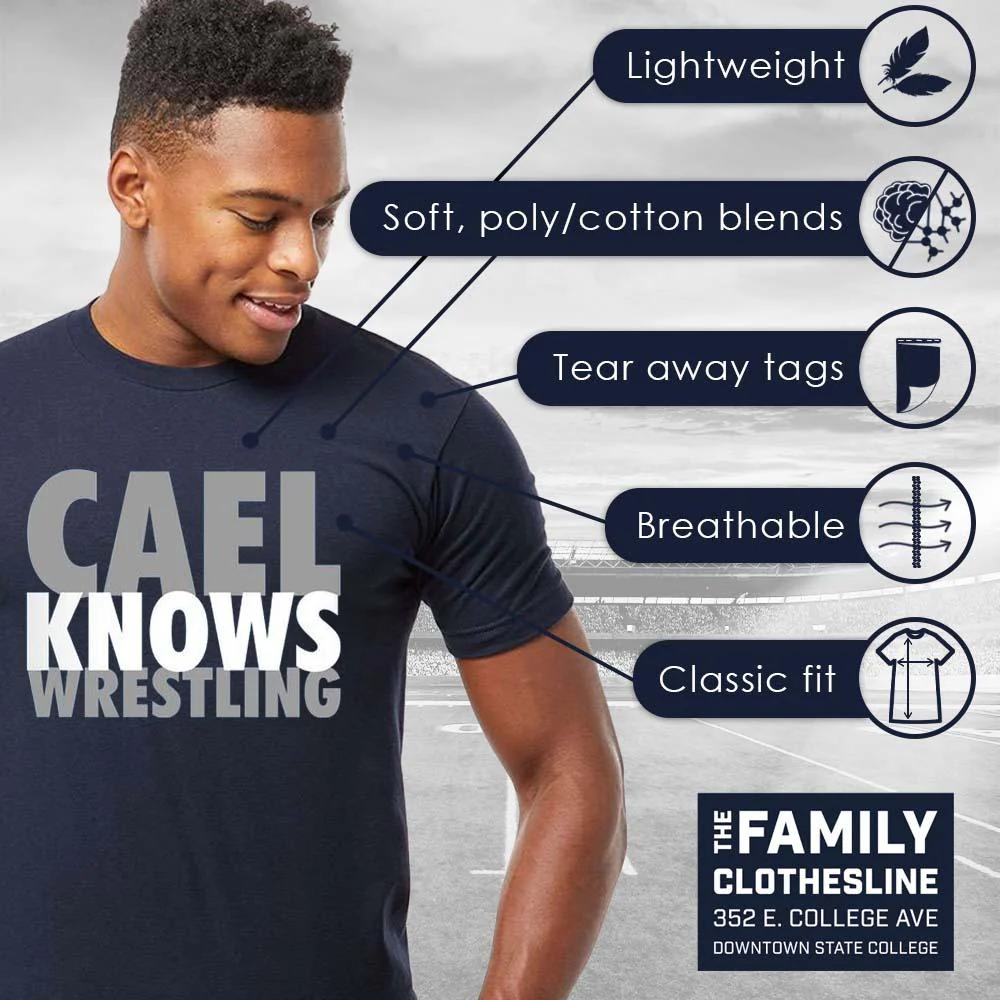 Cael Knows Wrestling T-shirt - Image 4