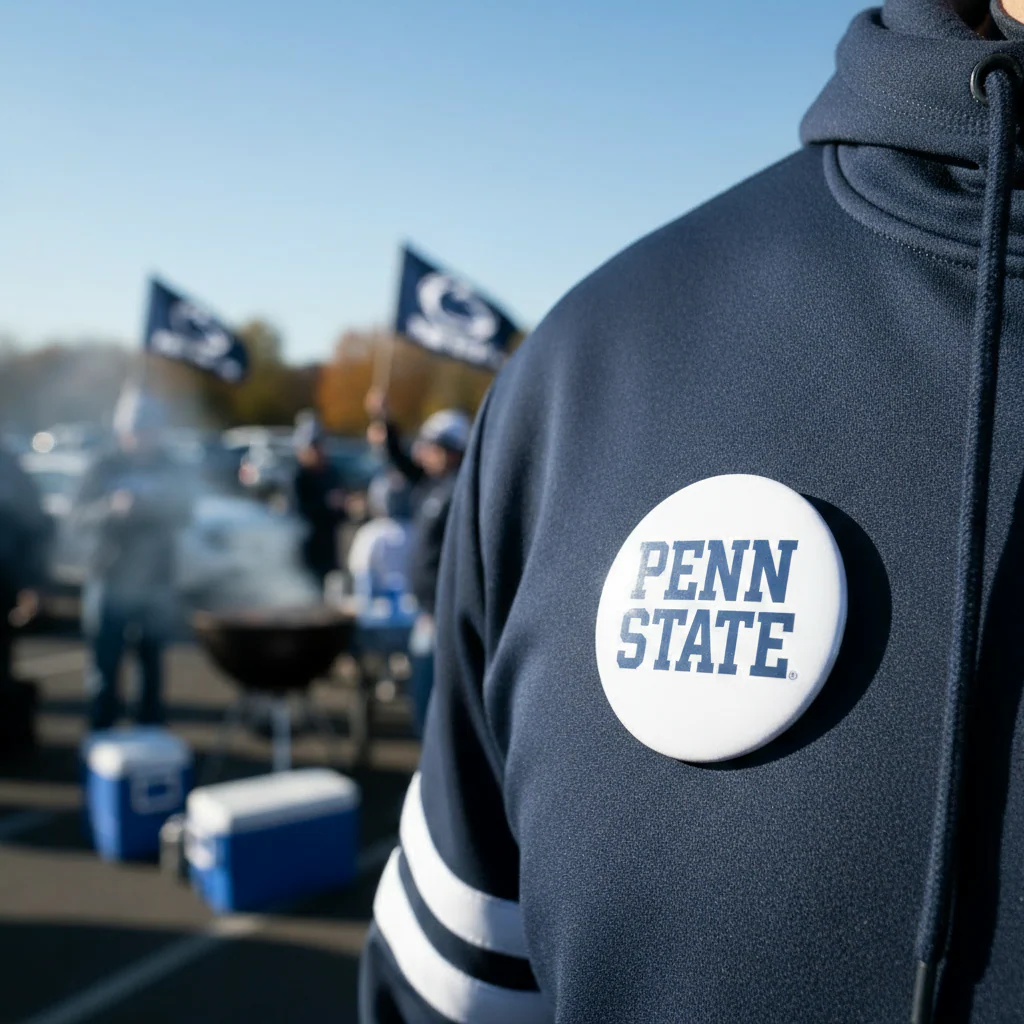 Penn State 3" Wordmark Button Pin - Image 2