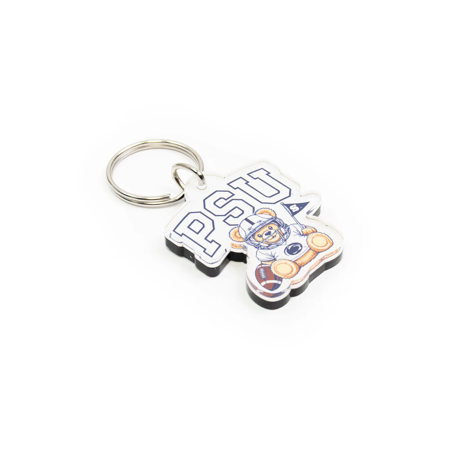 Penn State Acrylic Football Bear Keychain - Image 2