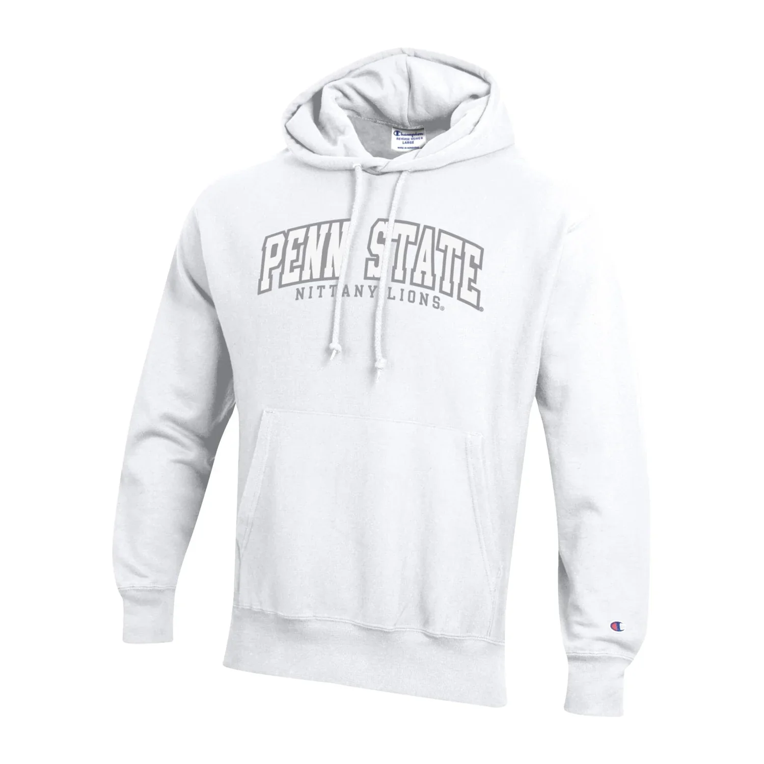 Penn State Champion White Arch Reverse Weave Hooded Sweatshirt - Image 2