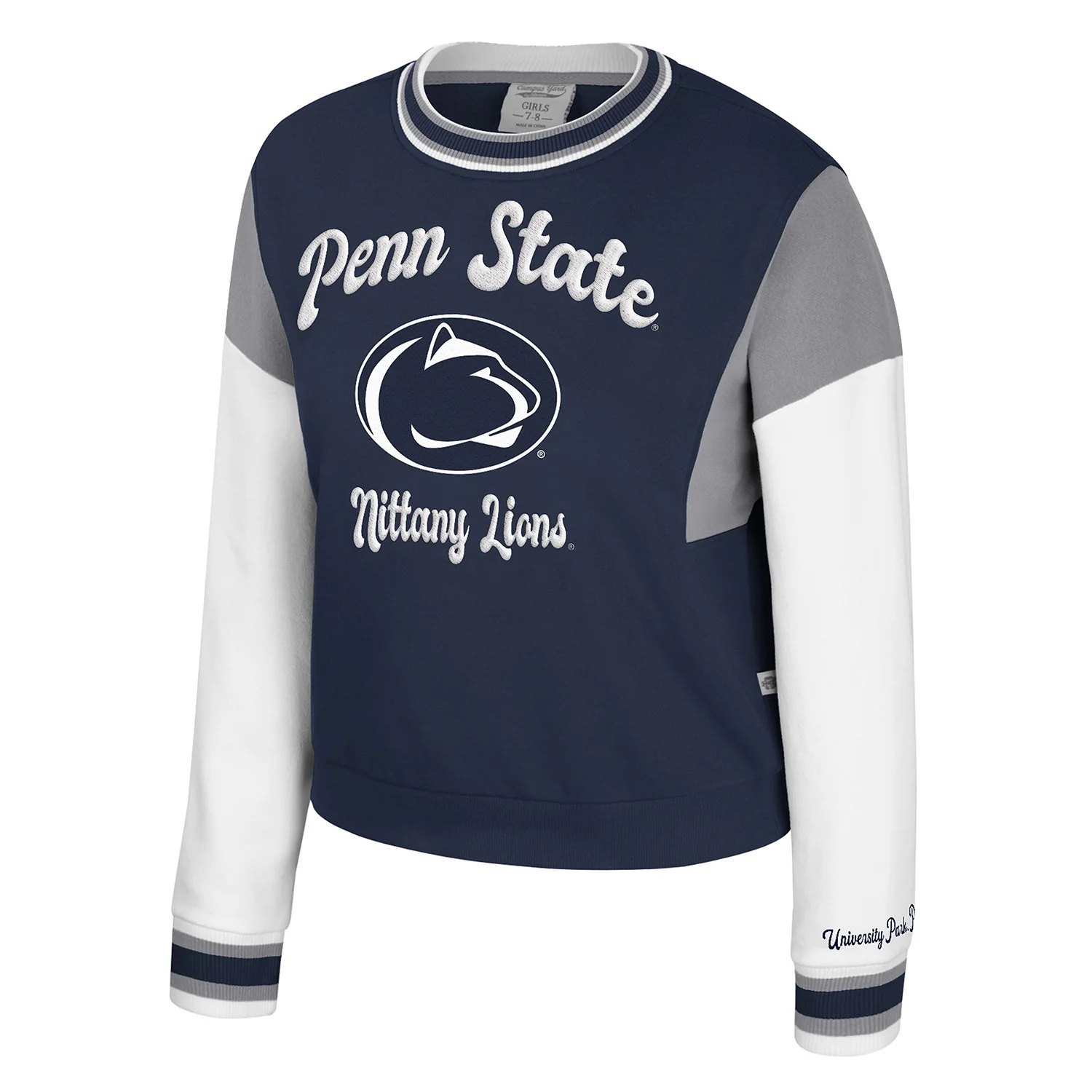Penn State Colosseum Youth Moonbeam Girls Crew Sweatshirt