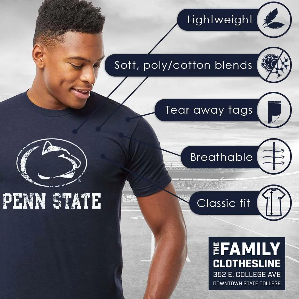 Penn State Distressed Logo Block T-shirt - Image 6
