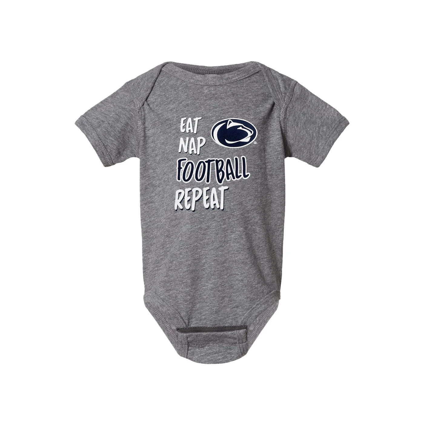 Penn State Infant Eat Nap Football Creeper - Image 4