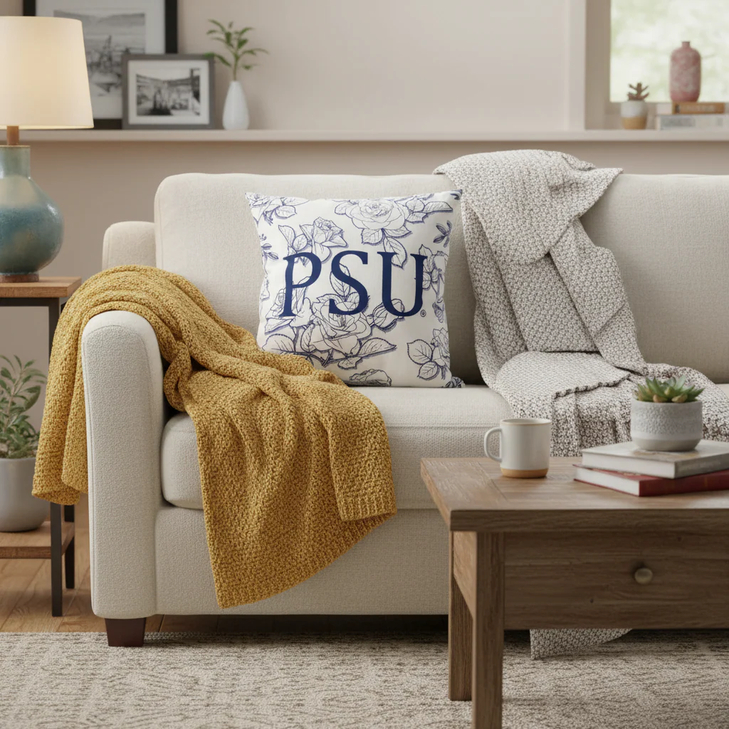 Penn State Floral Pillow - Image 2