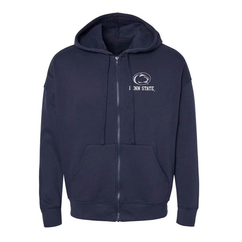 Penn State Left Chest Logo Full Zip Hooded Sweatshirt - Image 2
