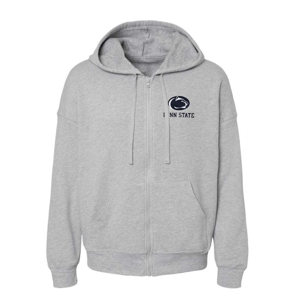 Penn State Left Chest Logo Full Zip Hooded Sweatshirt - Image 3