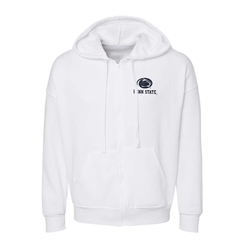 Penn State Left Chest Logo Full Zip Hooded Sweatshirt - Image 4