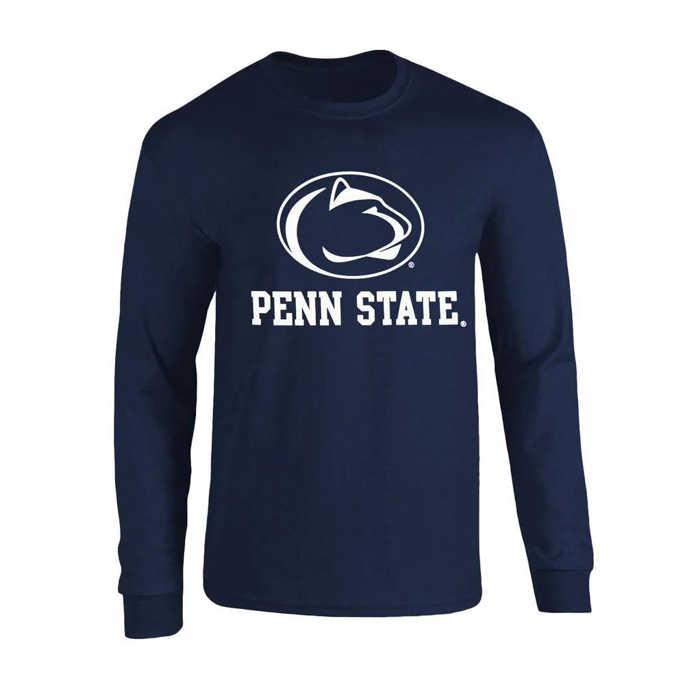 Penn State Logo Block Adult Long Sleeve T-shirt - Image 2