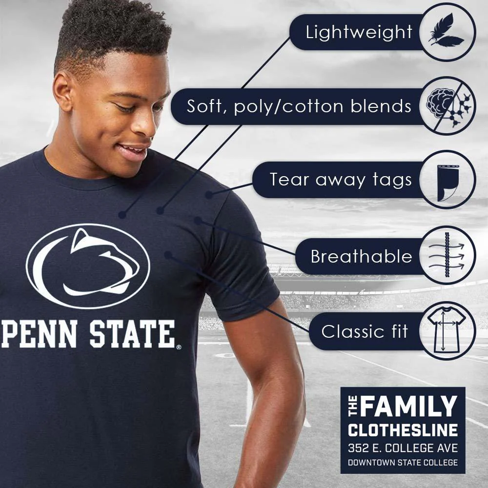 Penn State Logo Block Adult T-Shirt - Image 7