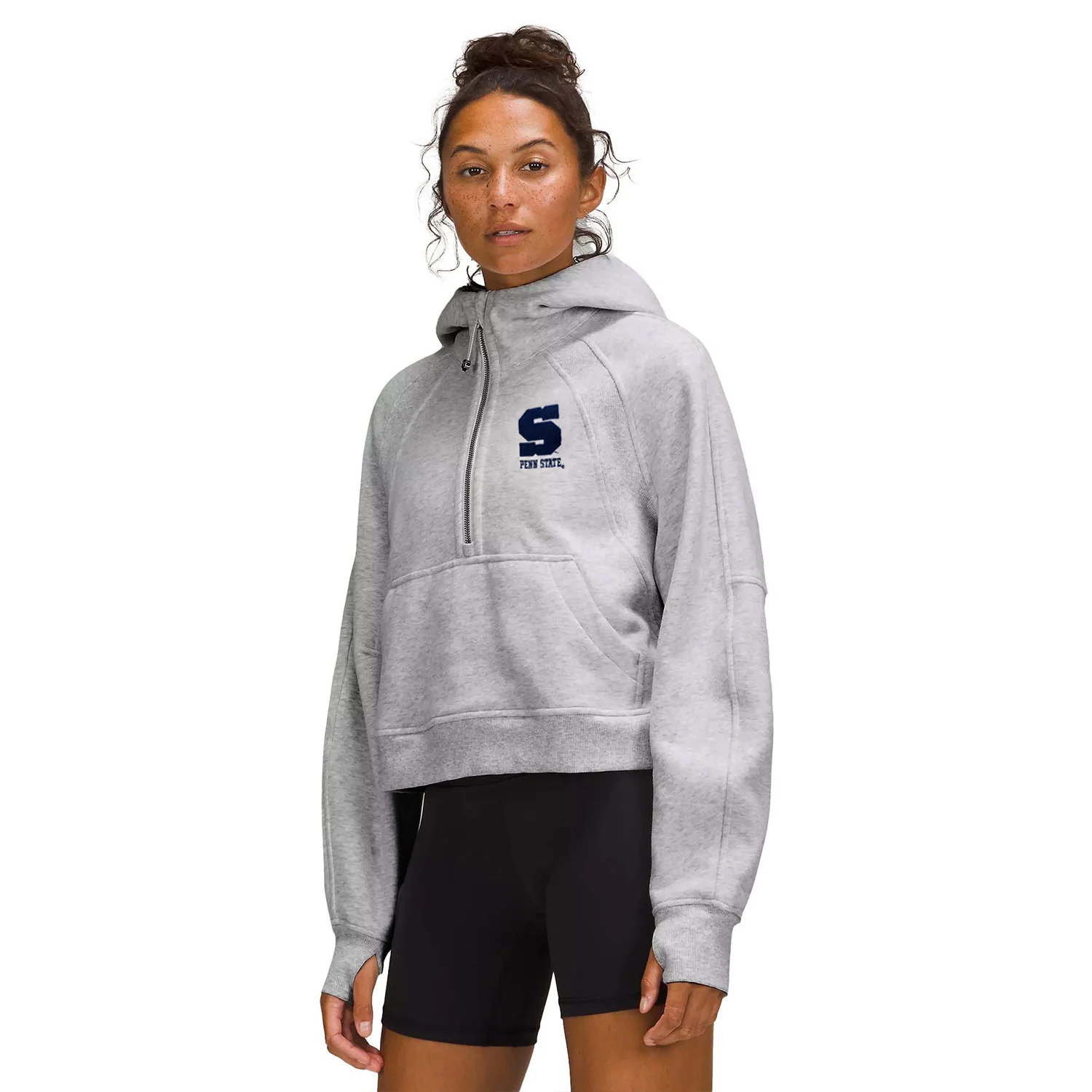 Penn State lululemon Women's Block "S" Half-Zip Oversized Scuba Hooded Sweatshirt - Image 3