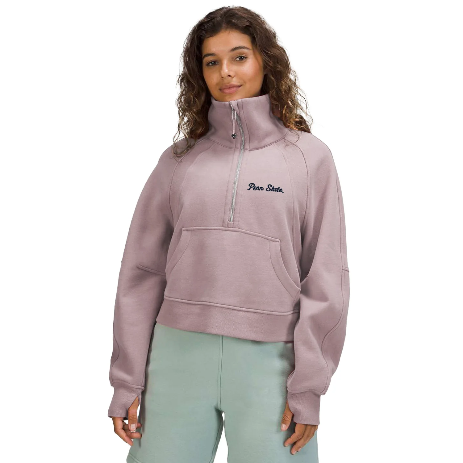 Penn State lululemon Women's Script Scuba Funnel Neck Half-Zip - Image 3