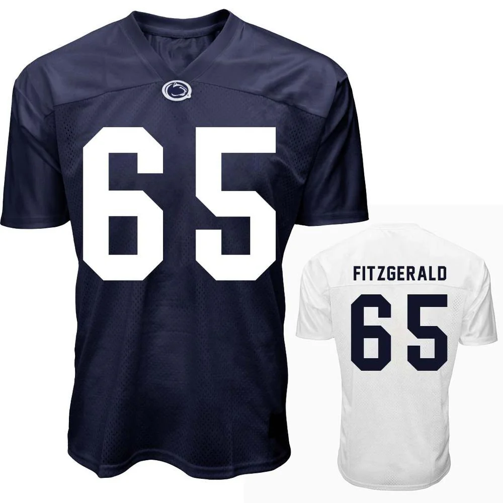 Penn State NIL James Fitzgerald #65 Football Jersey