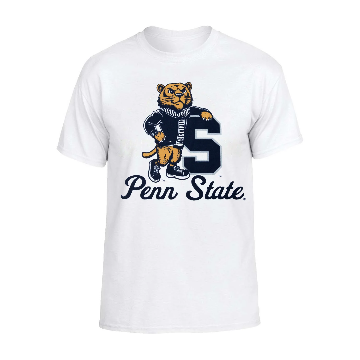 Penn State Retro Lion Block "S" T-Shirt - Image 4