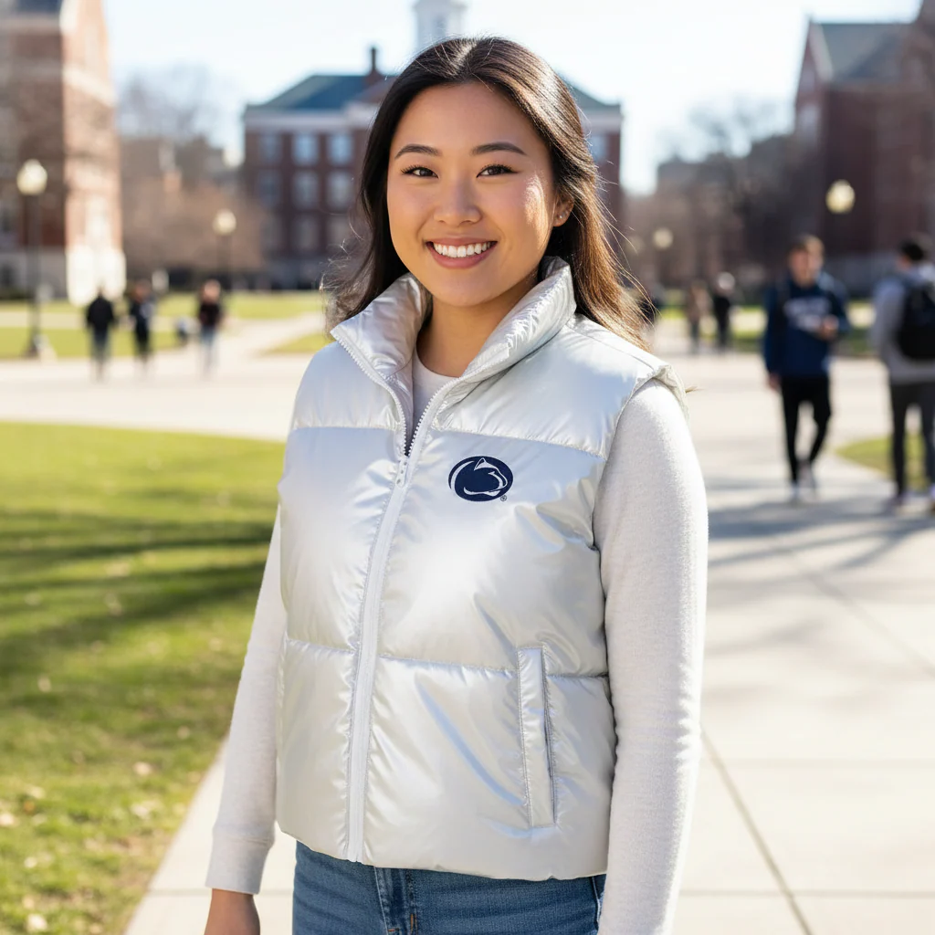 Penn State Women's Shine Puff Vest - Image 4