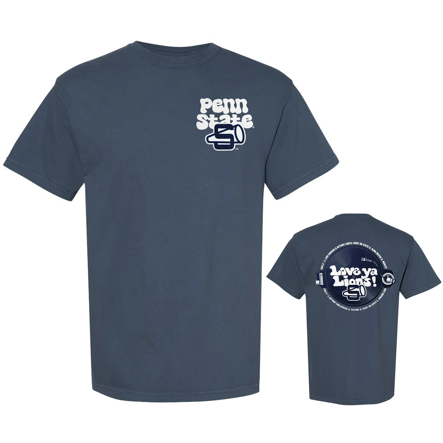 Penn State Love Ya Lions Vinyl Tracklisting T-Shirt