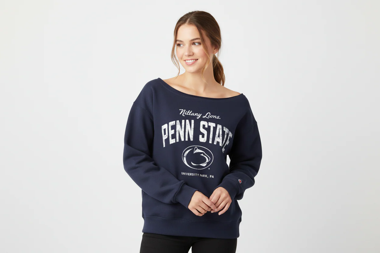 Penn State Women's Off-Shoulder Crew - Image 4