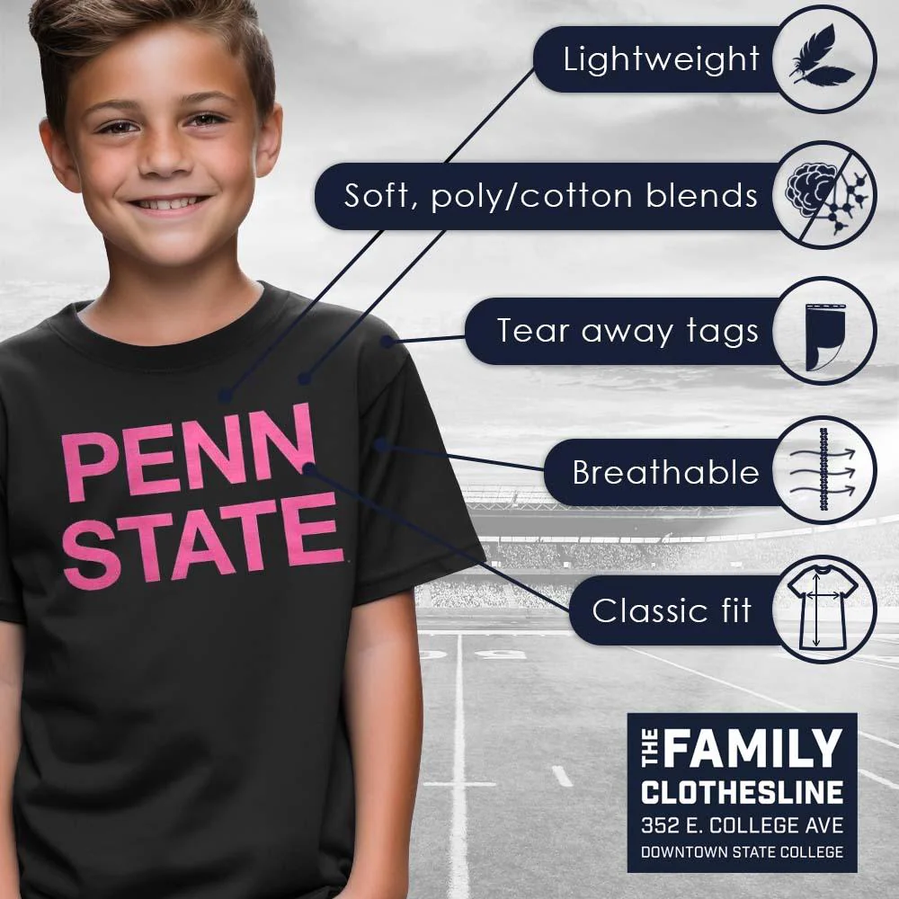 Penn State Youth Pink Throwback T-Shirt - Image 3